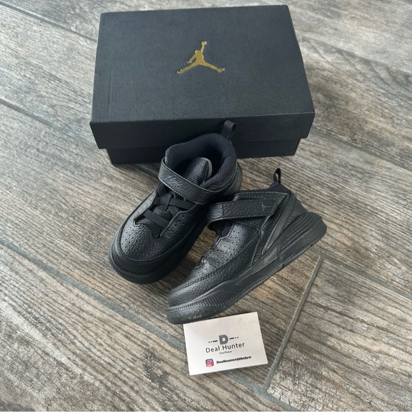 Brand New Air Jordan Max Aura 5 “Black Anthracite “ Toddler/Kids’ Shoes - Picture 2 of 11